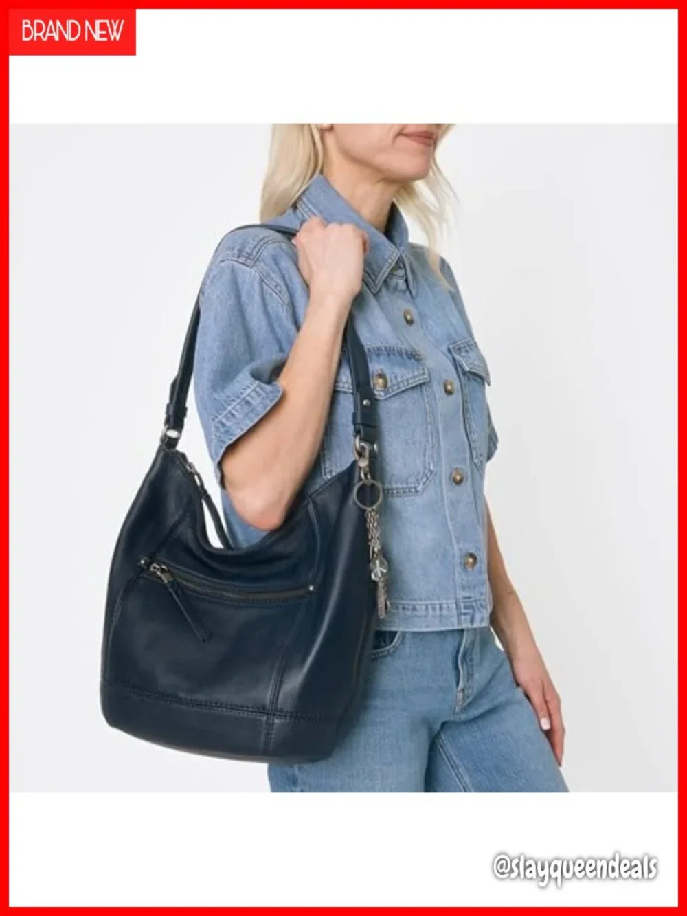 Large Slouchy Hobo Bag, Zip Pocket, Leather Shoulder Purse